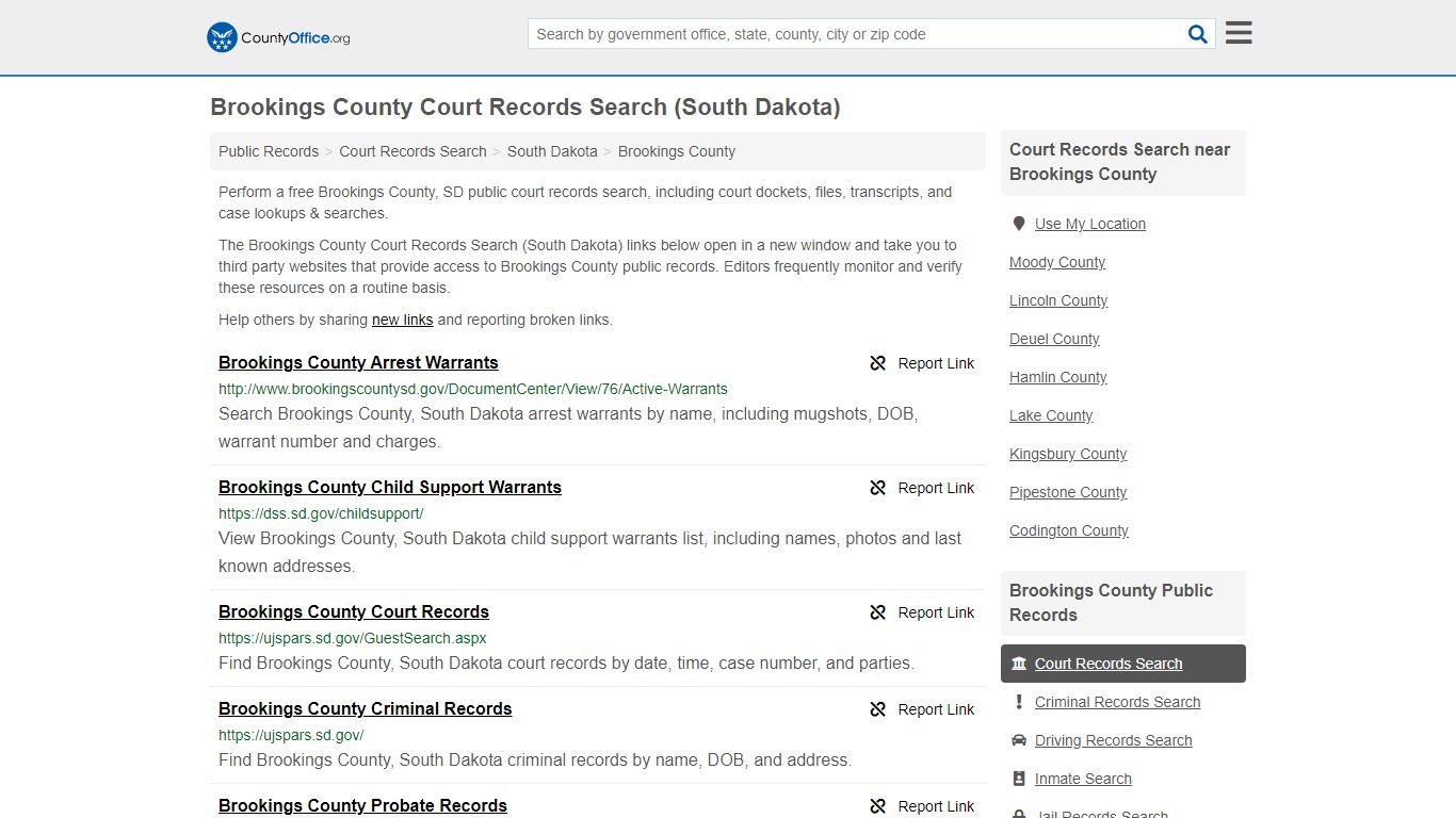 Court Records Search - Brookings County, SD (Adoptions ...