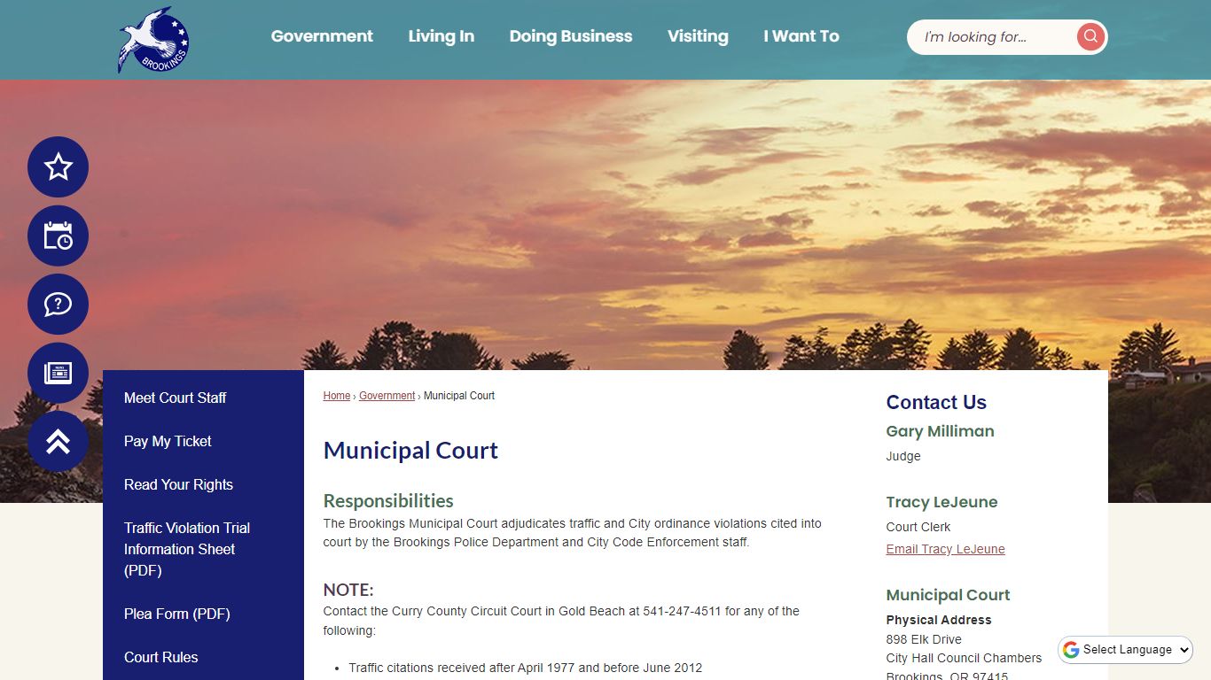 Municipal Court | Brookings, OR - Official Website